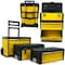 Fleming Supply Portable Tool Box, Steel, Polymer, Black/Yellow, 20-1/2 in W x 12 in D x 28 in H 943096ZRV - alternate 1